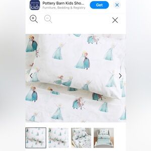 Disney Frozen sheet Set - White and Blue